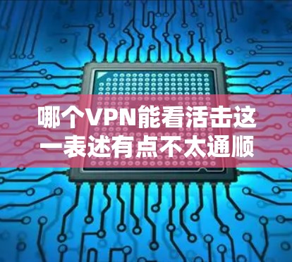 哪个VPN能看活击这一表述有点不太通顺，可能需要更明确的上下文来理解。以下是一些可能的解释和推荐，供您参考