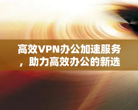 高效VPN办公加速服务，助力高效办公的新选择